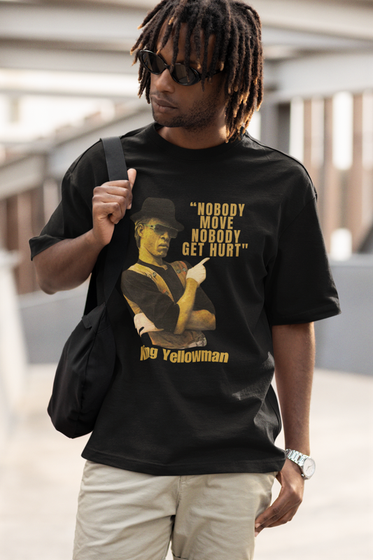 Nobody Move - King Yellowman Black T-shirt - Unisex